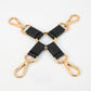 Minimalist D-ring Collar Handcuffs Leather Set
