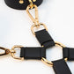 Minimalist D-ring Collar Handcuffs Leather Set