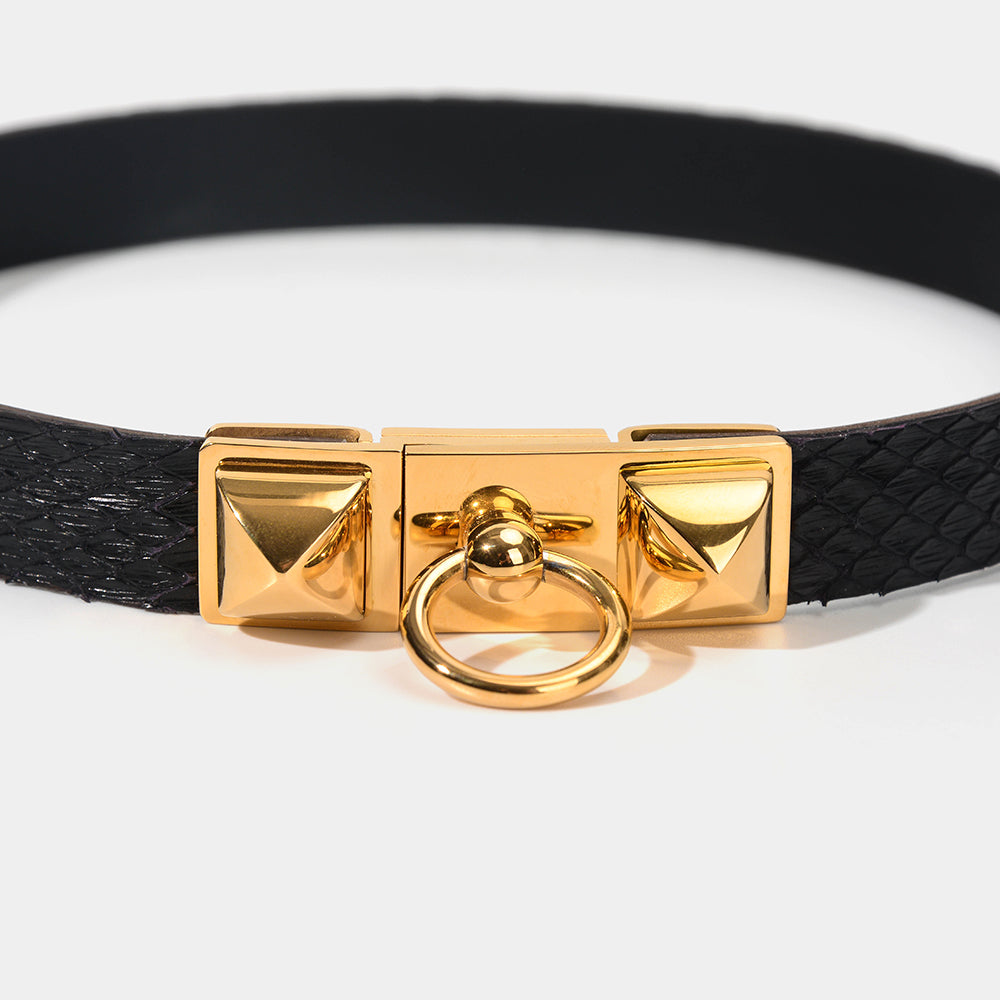 Black Python Collar With O-ring