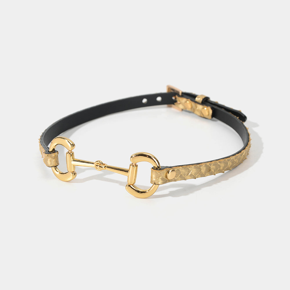 Gold Python Choker/Collar/Wristband